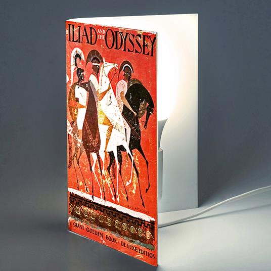 Lampada da tavolo, a forma di libro, Iliade e Odissea - Omero - 2