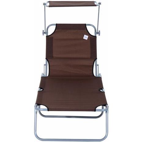 ML-Design Sedia A Sdraio Da Giardino Tessuto Oxford 600D Beige - Foto 8