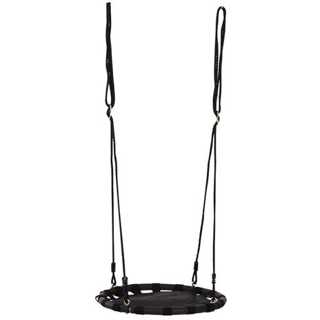 Altalena a Nido da Giardino per Bambini Nero Diametro 60Cm