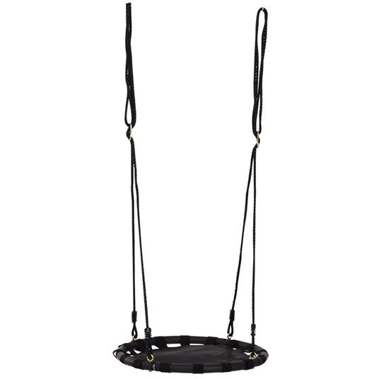 Altalena a Nido da Giardino per Bambini Nero Diametro 60Cm