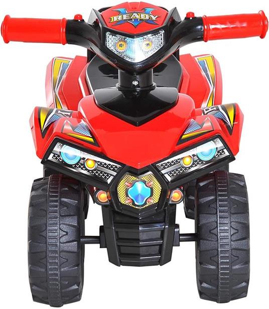 Quad Elettrico per Bambini con Suoni e Luci, Rosso - 3