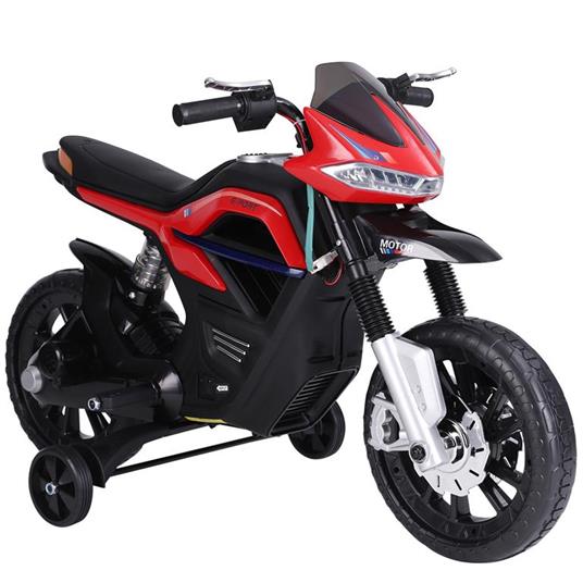 Moto Giocattolo Doppia Sospensione con Musica e Luci per Bambini da 3 a 8  Anni Rossa - HomCom - Elettriche - Giocattoli