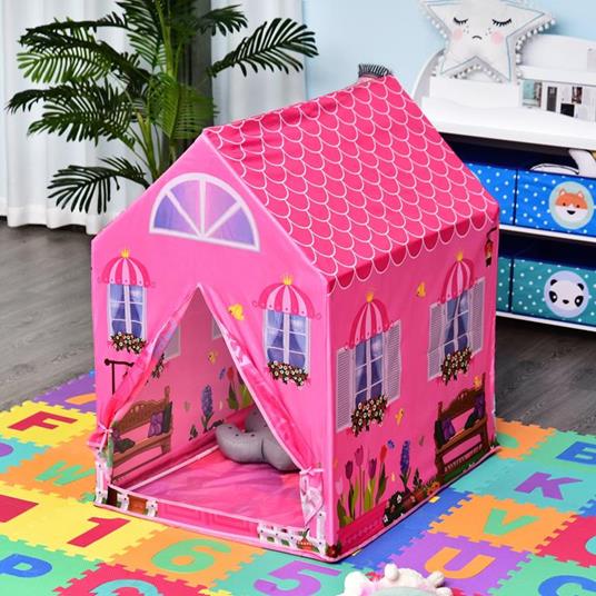 Tenda da Gioco Principessa per Bambina 3+ Anni per Interno e Esterno Rosa 93 x 69 x 103 cm - 3