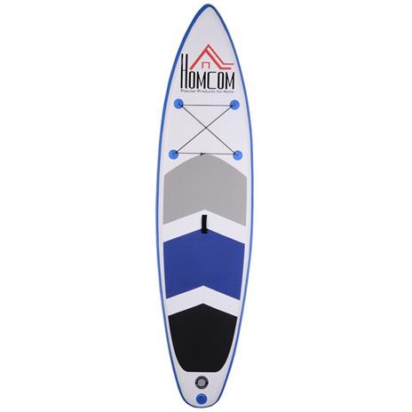 Homcom Tavola Gonfiabile SUP Stand Up Paddle con Pagaia e Zaino 325x80x15cm