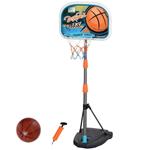 HomCom Set Canestro per Bambini Regolabile in Altezza con Palla da Basket Base e Pompa Gonfiaggio Inclusi