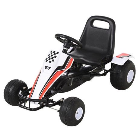 HomCom Gokart a pedale per bambini 3-8anni seduta regolabile in metallo plastica