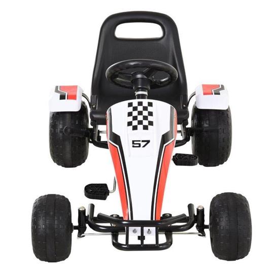 HomCom Gokart a pedale per bambini 3-8anni seduta regolabile in metallo plastica - 4