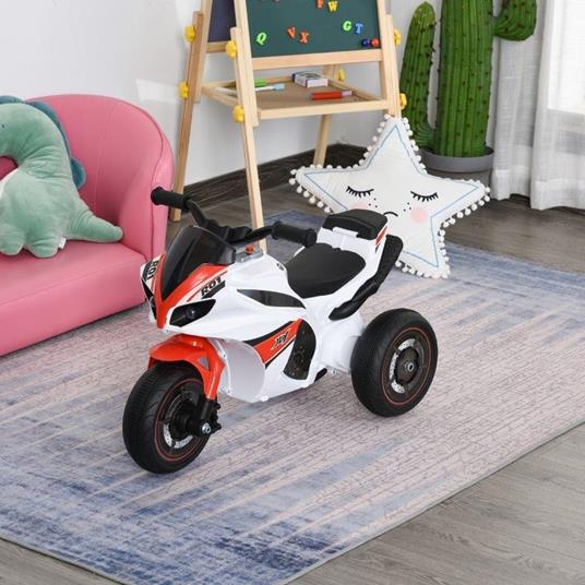 HomCom Moto a tre ruote per bambini 18-36 mesi musica faro senza pedale - 2