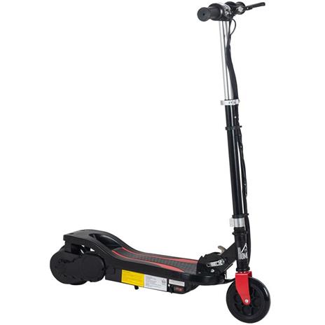 HomCom Monopattino Elettrico pieghevole altezza regolabile 82-93cm freno 12km/h nero