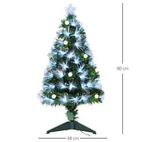 HomCom 90cm Albero di natale artificiale rami 90 luce a LED fibre ottiche - 3