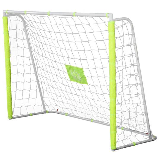 HomCom Porta da Calcio per Adulti e Bambini Rete con Bersaglio Centrale e  Pali in Tessuto Giallo 186x62x123cm - HomCom - Calcio - Giocattoli