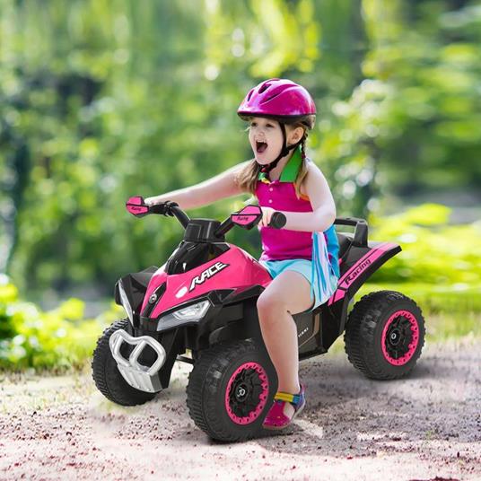 HOMCOM Quad per Bambini Cavalcabile a Spinta con Luci e Suoni, 18-36 Mesi - 2