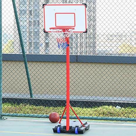 HOMCOM Canestro Basket per Bambini Portatile Regolabile con Tabellone e Piantana - 2