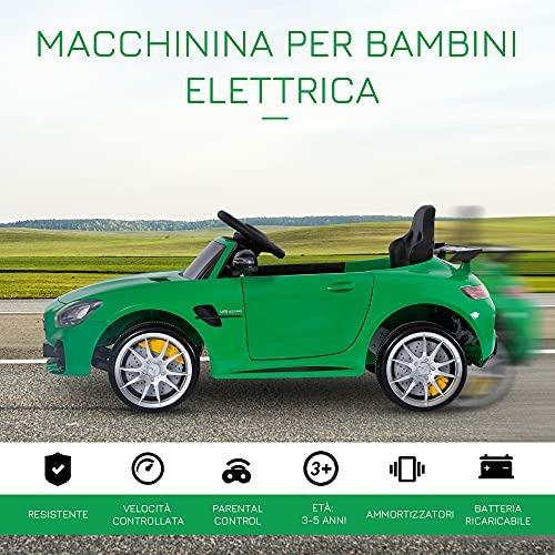HOMCOM Macchinina per Bambini Elettrica 12V con Telecomando Verde - 3