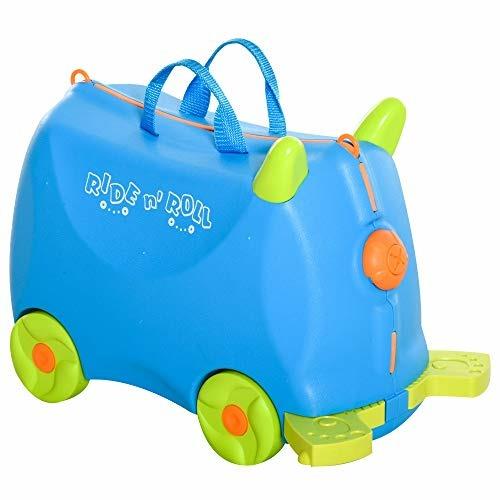 HOMCOM Valigia Cavalcabile Bambini 3-6 Anni Bagaglio a Mano per Aereo  Azzurro - HomCom - Tricicli e cavalcabili - Giocattoli | IBS