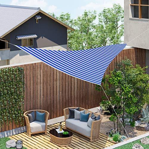 Outsunny Vela Ombreggiante Triangolare 6x6x6m In Poliestere HDPE – Protezione UV Fino Al 90%, Colore Bianco Crema Per Terrazzo E Giardino