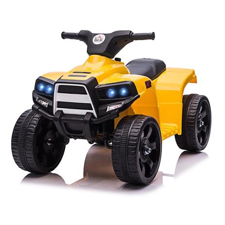 HOMCOM Quad per Bambini 18-36 Mesi ATV Elettrico 6V Velocità 3km/h Nero Giallo