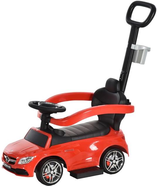 HOMCOM Macchina Cavalcabile per Bambini 12-36 Mesi - Rosso