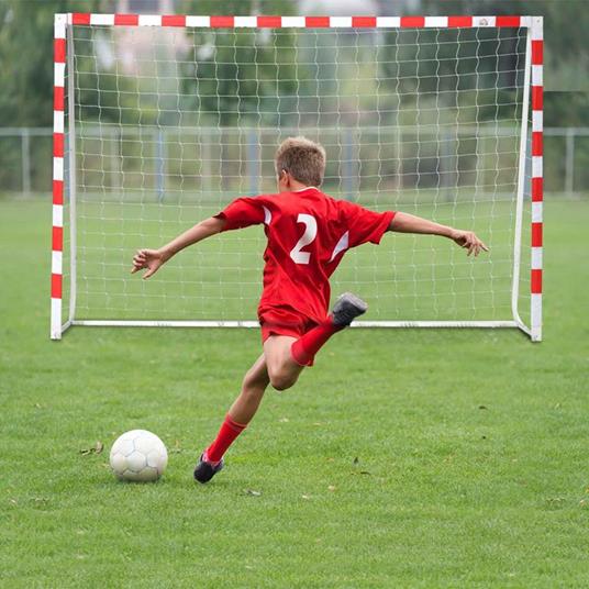 HOMCOM Rete da Calcio, Porta da Calcio e Calcetto in Plastica PE per Adulti e Bambini, 302x83x201cm - 2