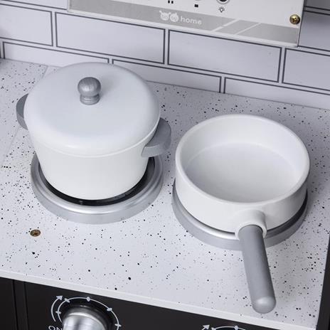HOMCOM Cucina Giocattolo per Bambini in Legno Età 3+ - Nero - 4
