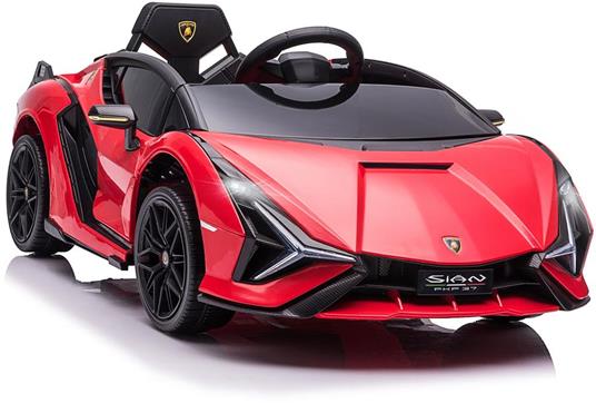 HOMCOM Macchina Elettrica per Bambini Lamborghini Età 3-5 Anni - Rosso -  HomCom - Elettriche - Giocattoli