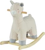 HOMCOM Dondolo a Forma di Alpaca per Bambini 36-72 Mesi - Crema