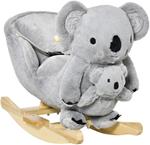 HOMCOM Dondolo Koala per Bambini 18-36 Mesi - Grigio