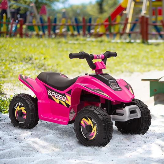 HOMCOM Quad per Bambini Elettrico con Batteria Ricaricabile 6V Rosa - 2