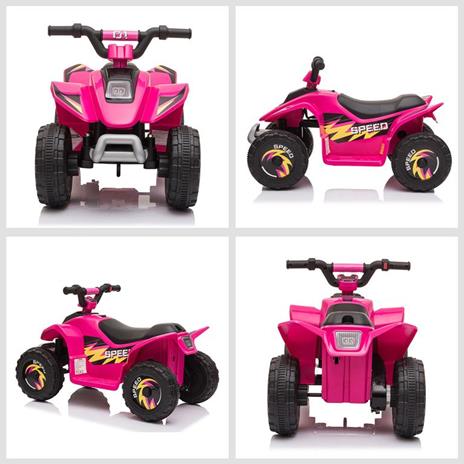 HOMCOM Quad per Bambini Elettrico con Batteria Ricaricabile 6V Rosa - 5