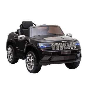 Giocattolo HOMCOM Macchina Elettrica Jeep per Bambini 12V Guida Manuale e con Telecomando - Nero HomCom