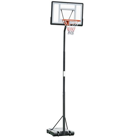 HOMCOM Canestro Basket per Adulti con Altezza Regolabile - Nero