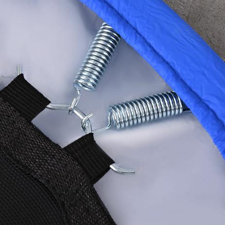 HOMCOM Trampolino Elastico per Jumping Fitness e Allenamento a Casa con Molle e Struttura in Acciaio - Nero/Blu - 6