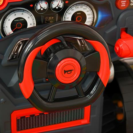 HOMCOM Officina Camion Giocattolo con Motore e 61 Accessori per Bambini 3-5 Anni, Ruote e Maniglia, 40x39x47cm - Rosso - 6