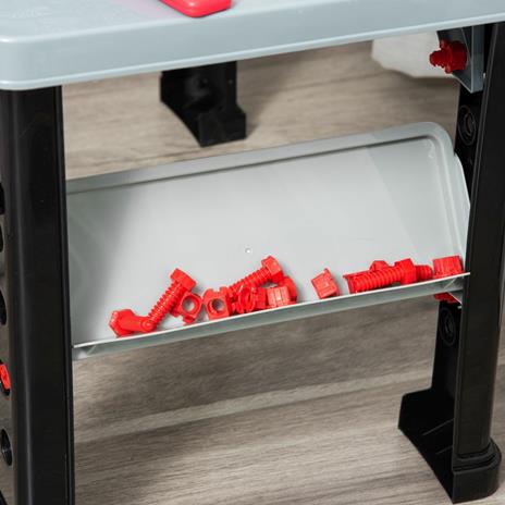 HOMCOM Banco da Lavoro da 79 Pezzi per Bambini da 3 Anni in Su con Trapano a Batteria e Attrezzi - Multicolore - 5