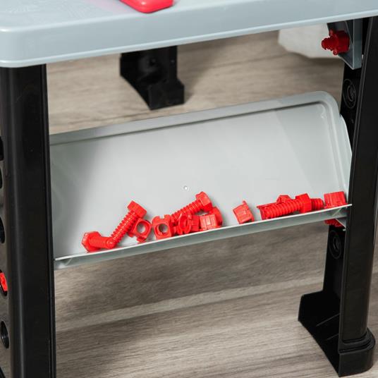 HOMCOM Banco da Lavoro da 79 Pezzi per Bambini da 3 Anni in Su con Trapano a Batteria e Attrezzi - Multicolore - 5