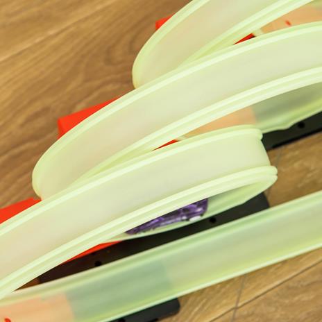 HOMCOM Pista per Macchinine con Effetti Luminosi e Automobilina, per Bambini da 3-6 Anni, 86x67x21cm - Multicolore - 5