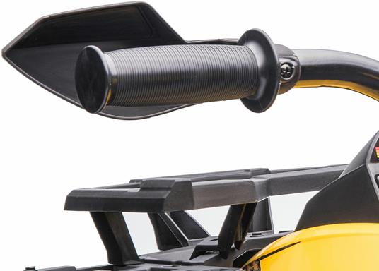 HOMCOM Quad per Bambini Elettrico 12V con Fari Funzionanti e Pedale, Batteria Ricaricabile, Età 3-5 Anni, 100x65x73cm - Nero/Giallo - 6