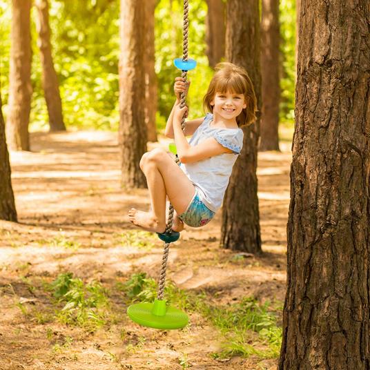 HOMCOM Corda da Arrampicata per Bambini da 3-12 Anni, per Casa e Giardino,  200x29cm - 2