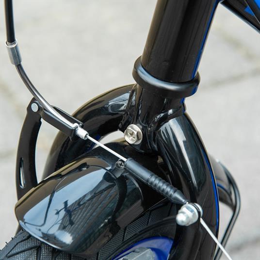 HOMCOM Monopattino per Bambini 5+ Anni, Altezza Regolabile e Doppio Freno, 118x55.5x85-100.5cm, Blu - 6