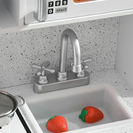 HOMCOM Cucina Giocattolo per Bambini 3-6 Anni con Luci e Accessori Realistici, in MDF e PP, 60.1x31.7x92.9 cm, Bianca - 6