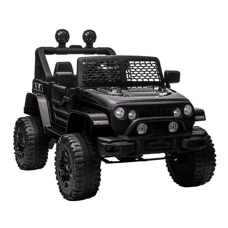 HOMCOM Macchina Elettrica per Bambini 12V con Telecomando e Guida Manuale, Nero