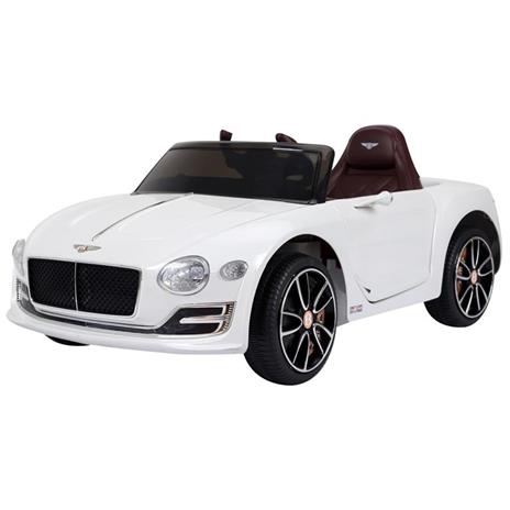 HOMCOM Macchina Elettrica per Bambini Bentley con 2 Portiere Guida Manuale e Telecomando, Fari e Suoni, 108x60x43cm, Bianco