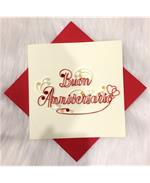 Origamo Biglietto Auguri Quilling Fatto A Mano Buon Anniversario