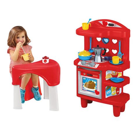 Cucina Masterchef Bialetti Alta 75cm + Accessori e Moka + Tavolino Con Sgabello - 3