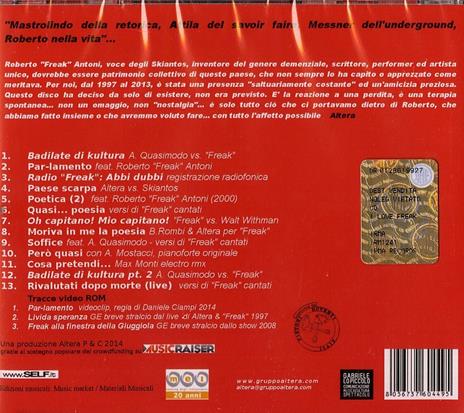 I Love Freak - CD Audio di Altera - 2