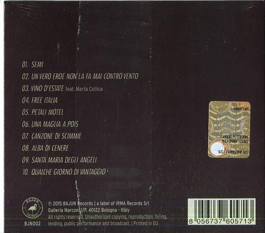 Qualche giorno di vantaggio - CD Audio di Vinsanto - 2