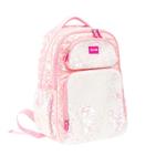 Zaino Scuola Girabrilla Piumino Rosa E Bianco  19016 19019