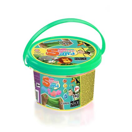 Spongy Sand Secchiello Set Animals Jungle