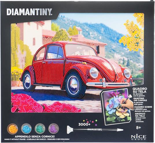 Diamantiny Quadro Retro Red Car - 2
