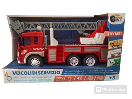 Veicolo,Urban City Veicoli di servizio Camion dei pompier icon luci, suoni e movimento a frizione,Hungary Toy,Eta 3+